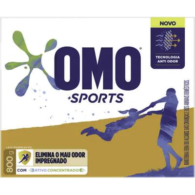 Lava Roupas em Pó Omo Sports 800g