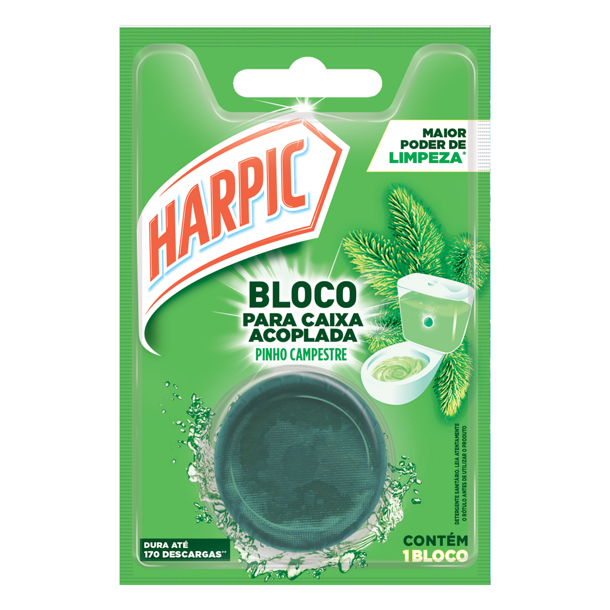 Bloco Sanitário para Caixa Acoplada HARPIC Pinho 1 unidade
