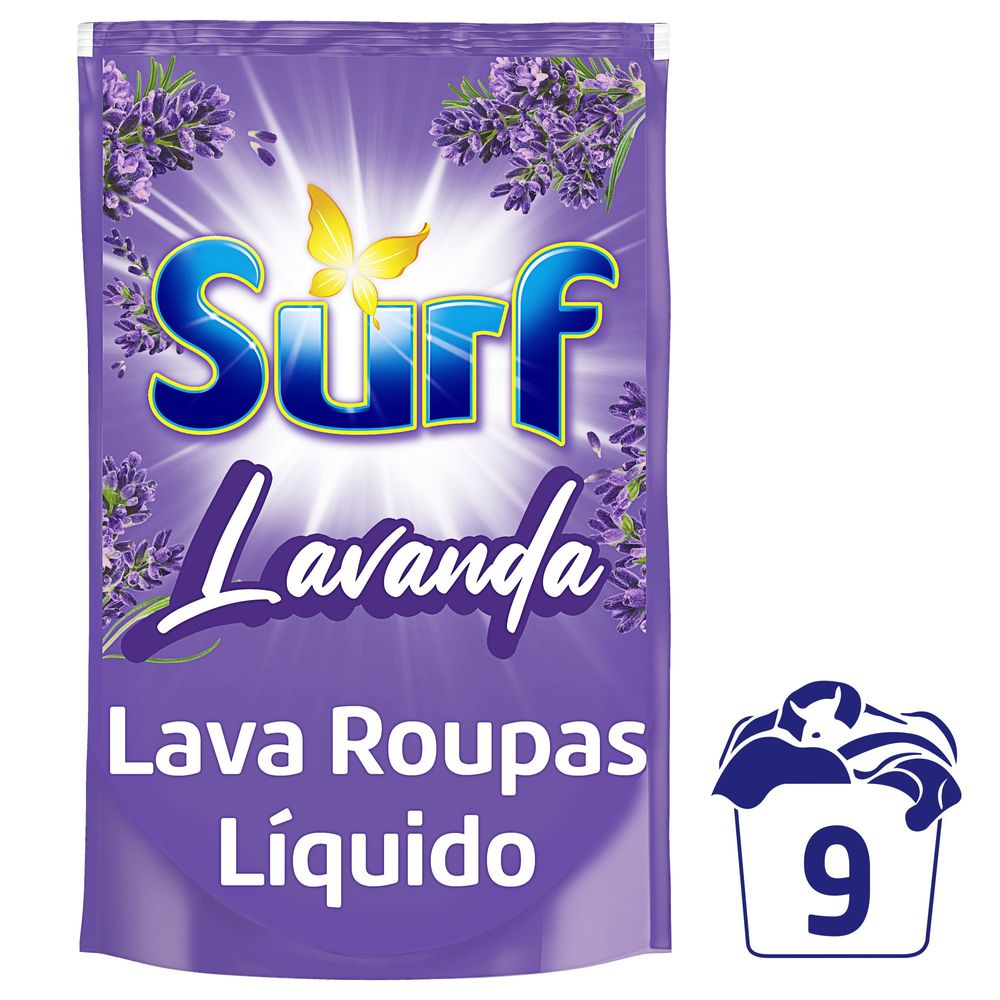 Sabão Líquido 5 em 1 Surf Lavanda 900 ml Refil