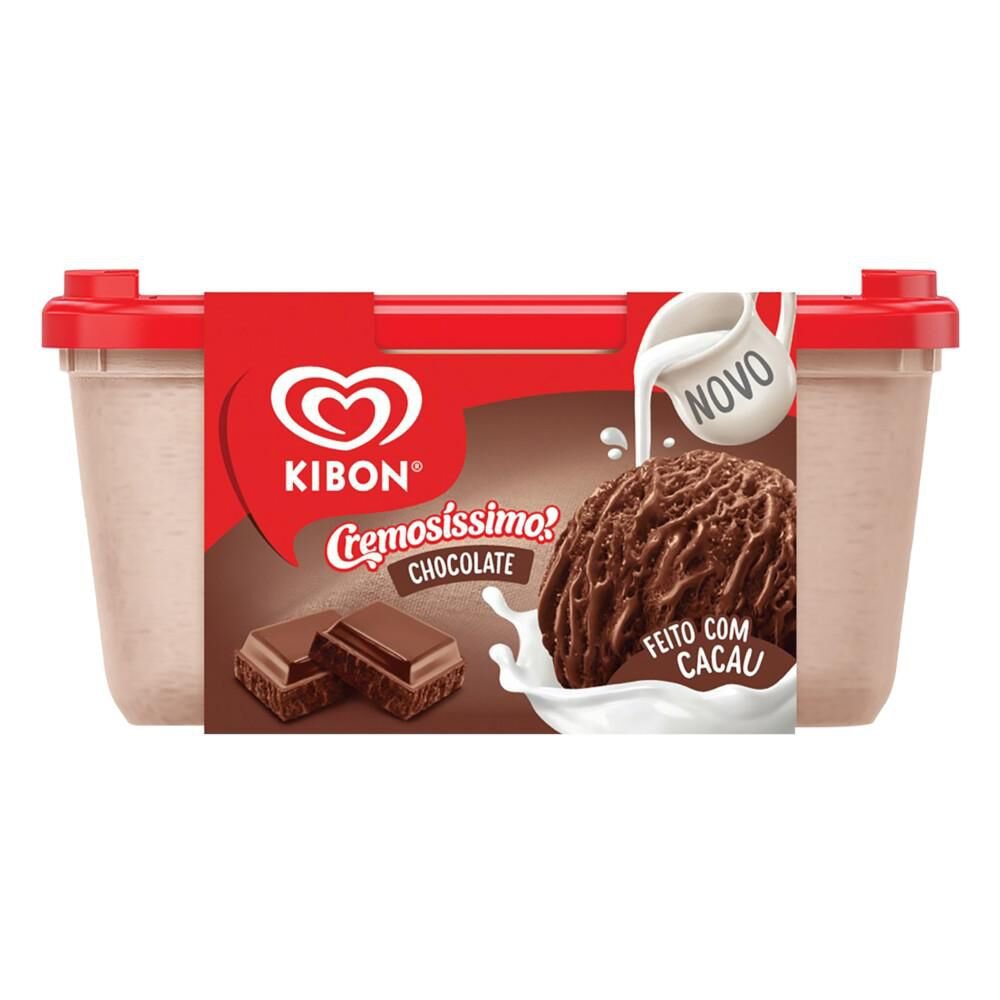 Sorvete KIBON Cremosíssimo Chocolate 1.5L