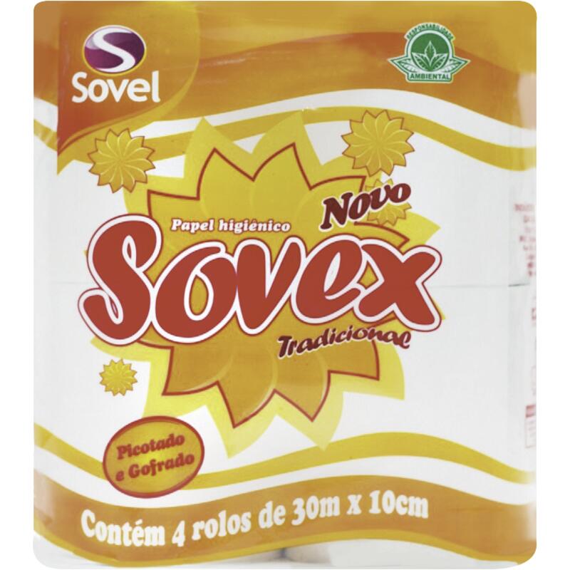 Papel Higiênico Sovex Folha Simples - 30m 4 rolos