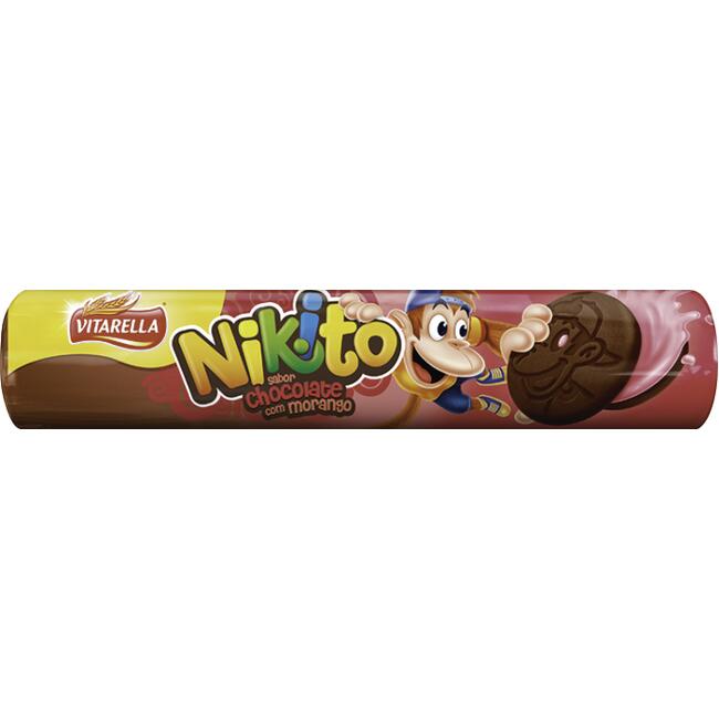 Biscoito Zabet Nikito Chocolate e Morango 135g