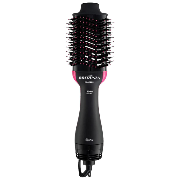 Escova Secadora Britânia Soft BEC02PR Bivolt - 4 em 1 - Potência de 1300W