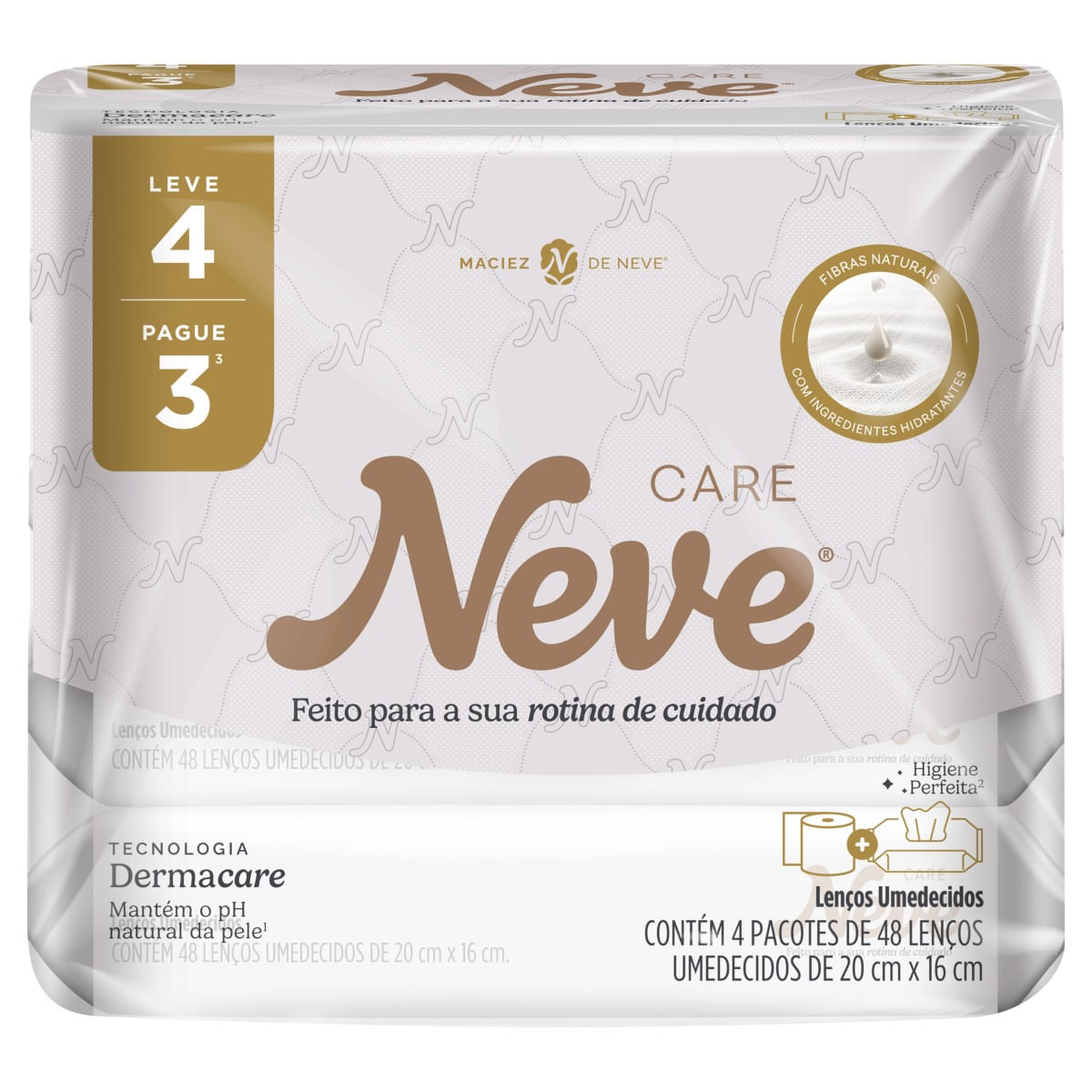 Lenço Umedecido NEVE Care com 48 Unidades Leve 4 Pague 3