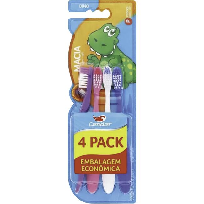 Escova Dental Condor Dinossauro 4 un
