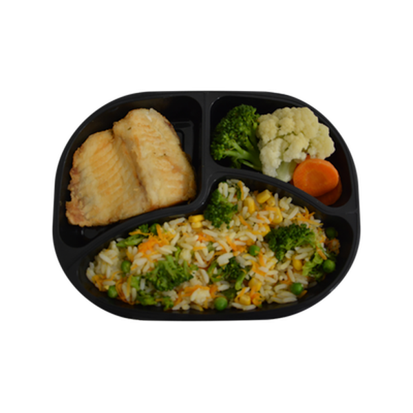 Pratos Prontos 310g - Arroz + Peixe Gratinado + Legumes Kg