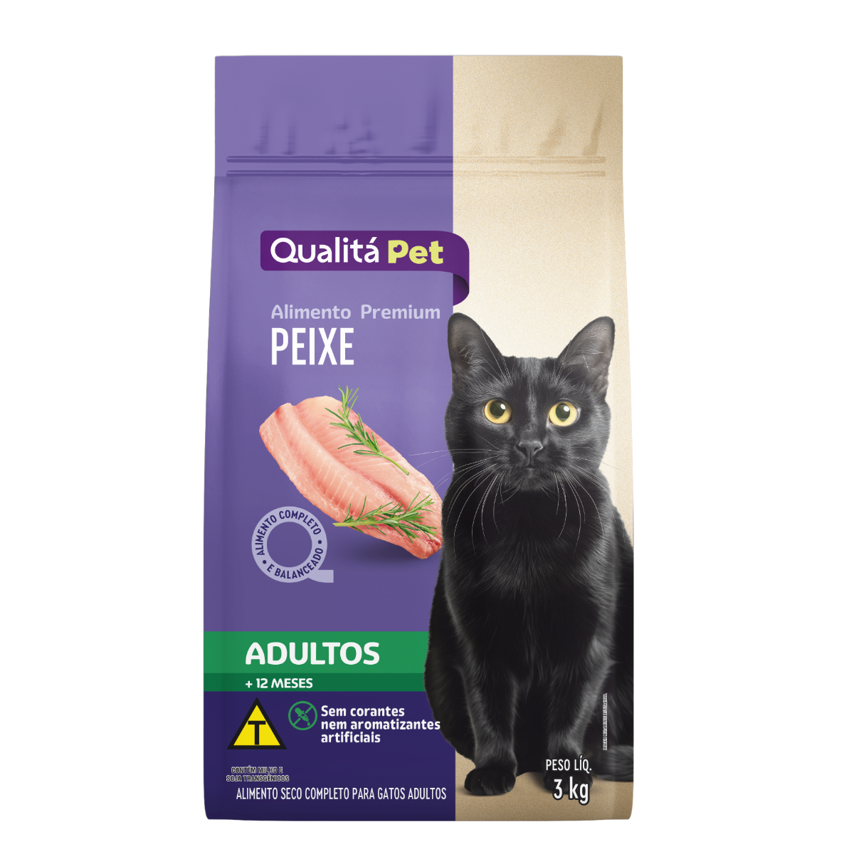 Ração para Gatos Adulto Sabor Peixe QUALITÁ 3kg