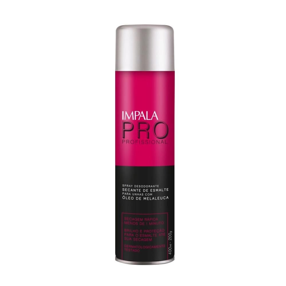 Spray Secante de Esmalte IMPALA Pro Profissional para Unhas com Oléo de Melaleuca 400ml