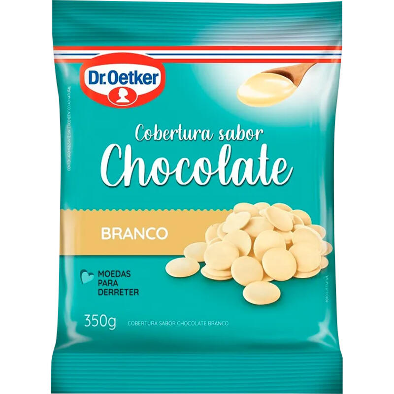 Cobertura de Chocolate Gotas Dr. Oetker Branco 350g