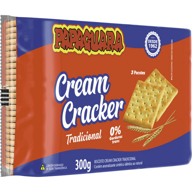 Biscoito Papaguara Cream Cracker 300g