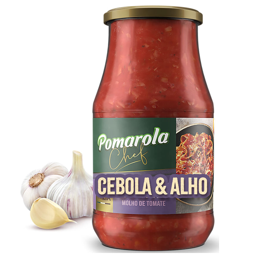 Molho de Tomate POMAROLA Cebola & Alho Vidro 420g