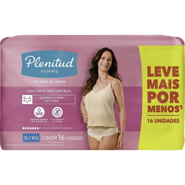 Roupa Íntima Plenitud Femme G/XG 16 un