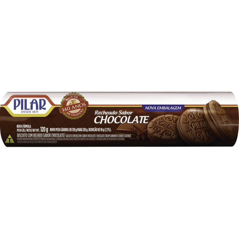 Biscoito Recheado Pilar Chocolate 120g