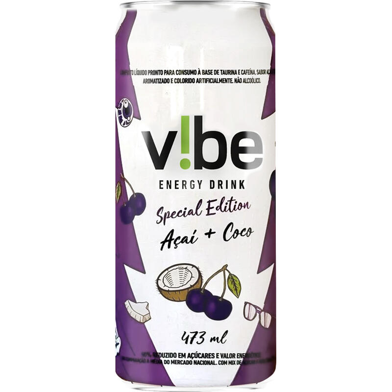 Energético Vibe Açaí e Coco 473ml