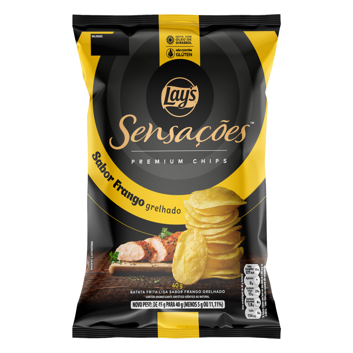 Batata Frita Frango Grelhado Sensações Elma Chips 40g