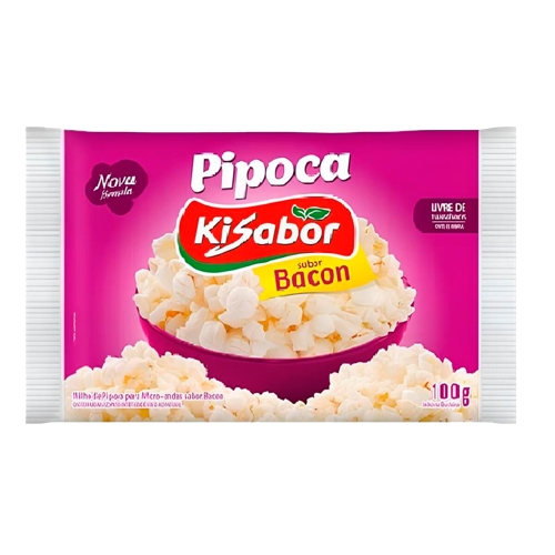 Milho de Pipoca para Micro-ondas Kisabor Bacon 100g