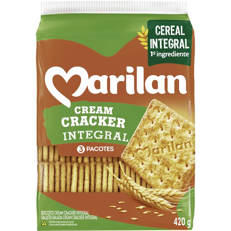 Biscoito Marilan Cream Cracker Integral 420g