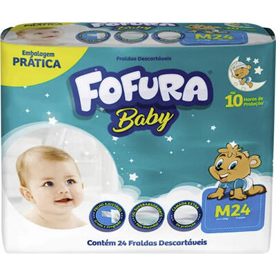 Fralda Fofura Baby Prático M 24 un