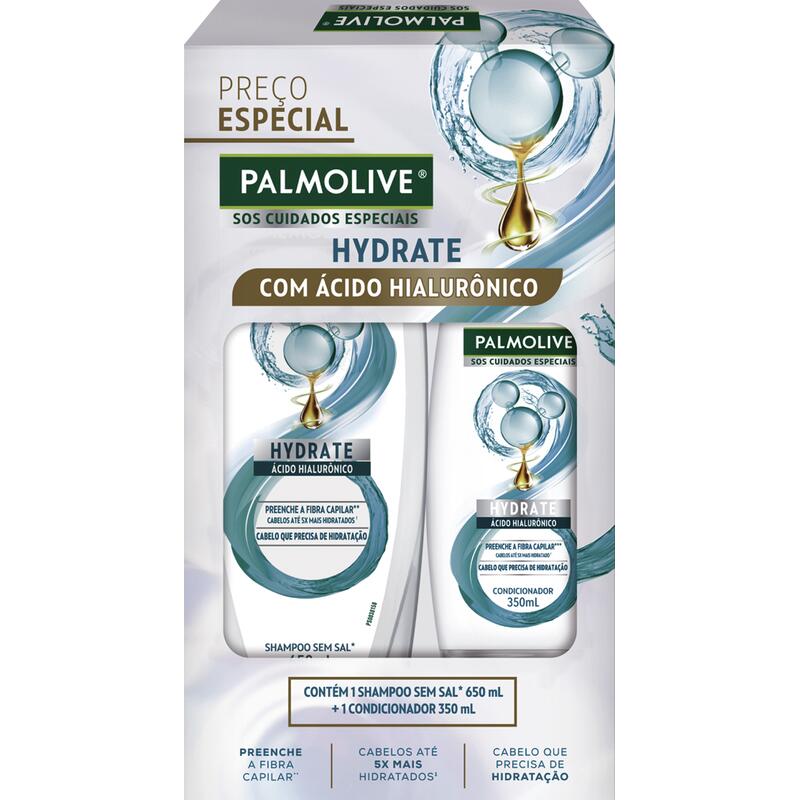 Kit Palmolive Shampoo 650ml + Condicionador 350ml Hydrate