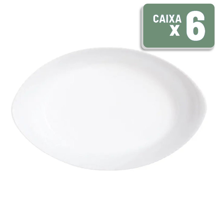 Assadeira de Vidro Temperado Smart Cuisine Wavy Oval Caixa c/ 6 Un