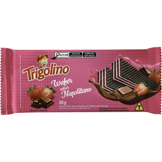 Biscoito Wafer Trigolino Napolitano 80g