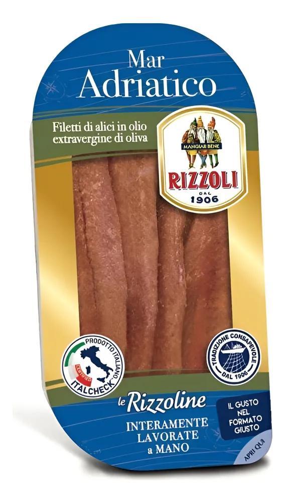 5x Filé De Anchova Rizzoli 40g - Itália Alici Aliche Adri