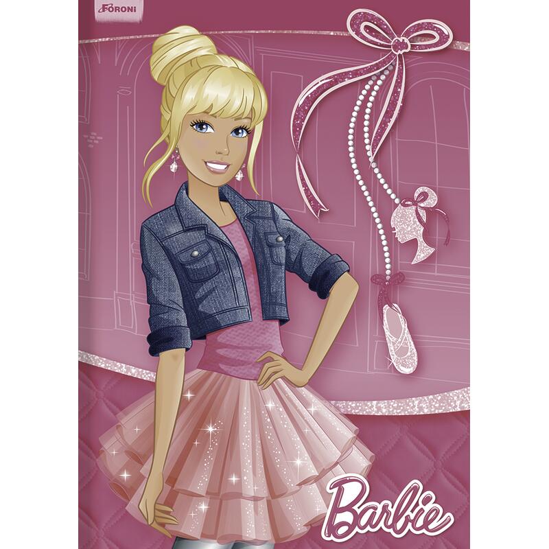 Caderno Costurado Foroni Barbie 96 folhas un