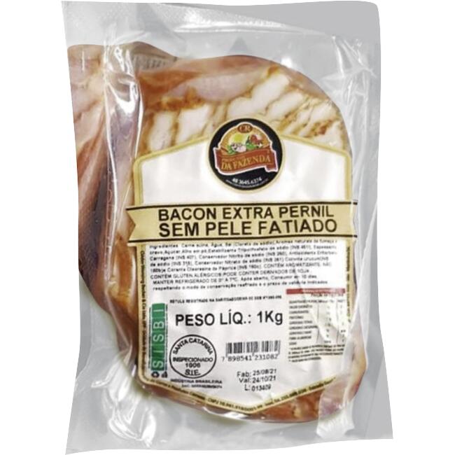 Bacon Da Fazenda Fatiado 1kg
