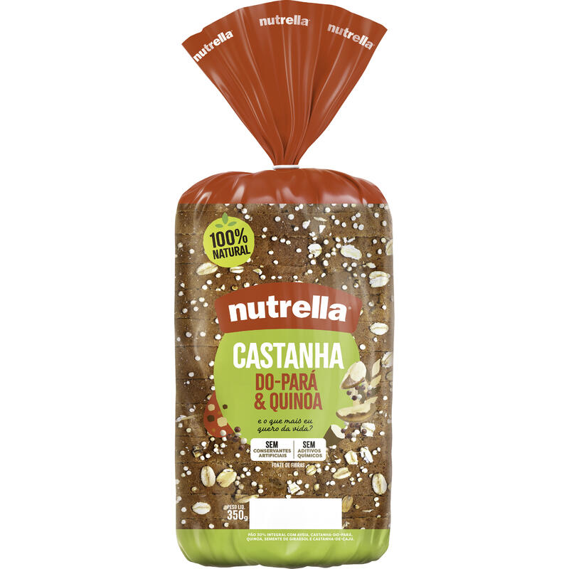 Pão NUTRELLA Castanha do Pará e Quinoa 350g