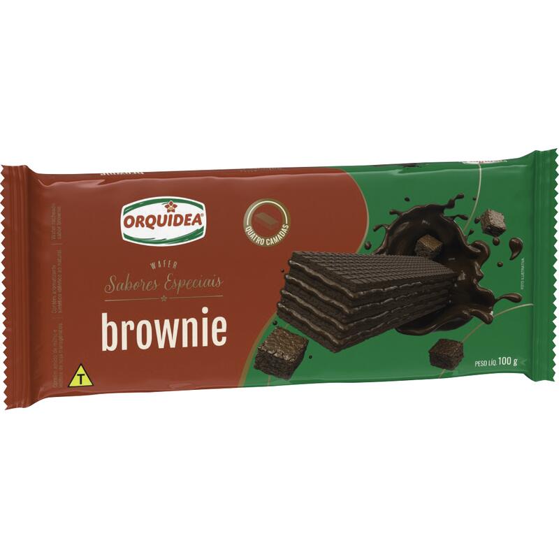 Biscoito Wafer Orquídea Brownie 100g