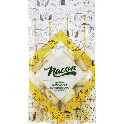 Espeto Queijo Mussarela Condimentado Nacon Preço por quilo no pct