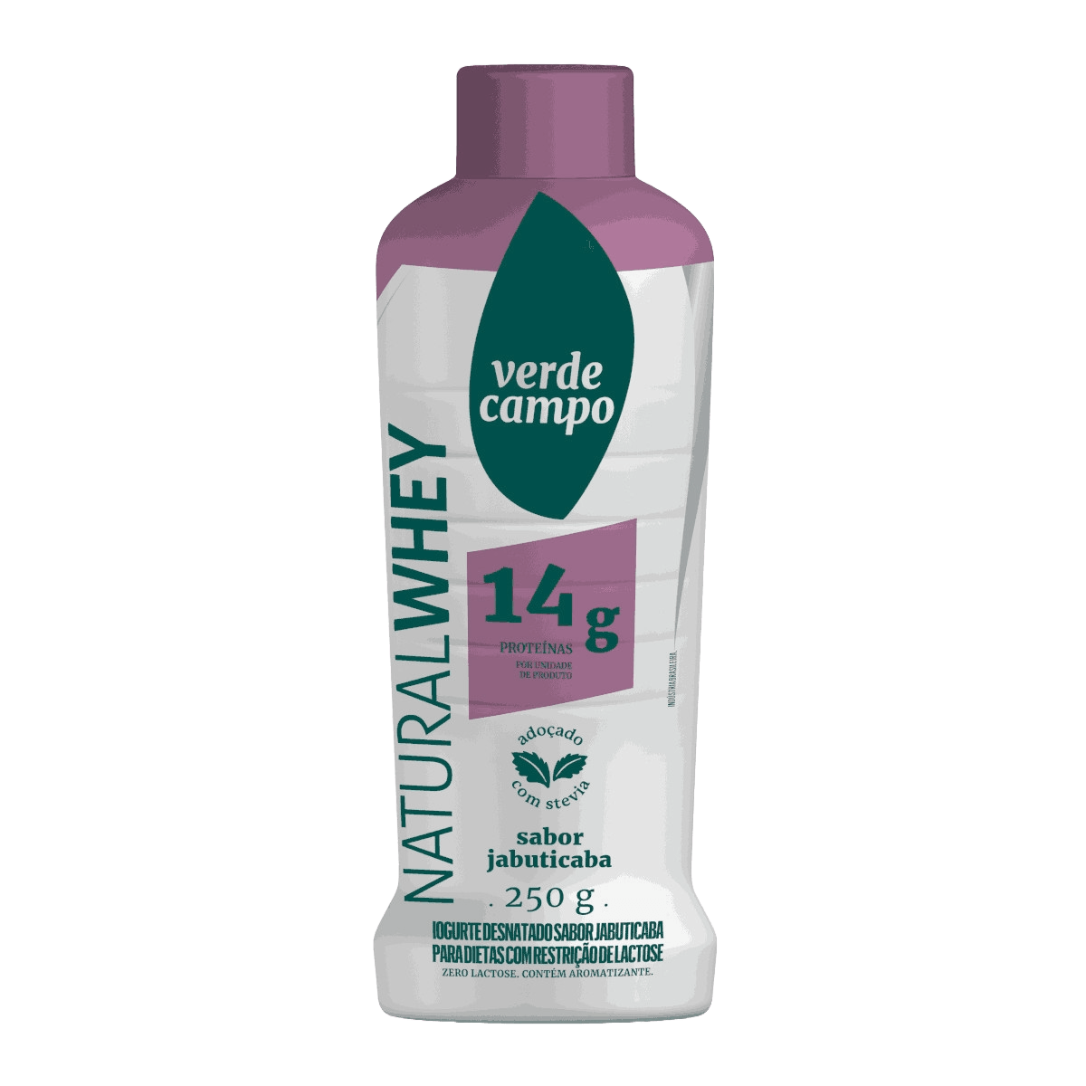 Iogurte Desnatado Verde Campo Zero Lactose Jabuticaba Natural Whey 14 250g
