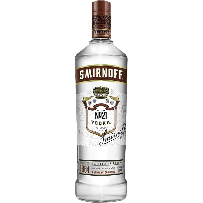 Vodka Destilada Smirnoff Garrafa 998ml