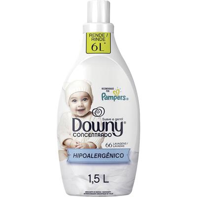 Amaciante de Roupas Concentrado Downy Suave e Gentil 1,5L