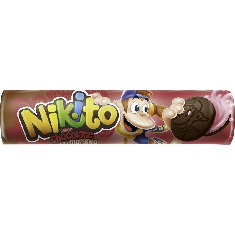 Biscoito Nikito Chocolate e Morango Pacote com 135g