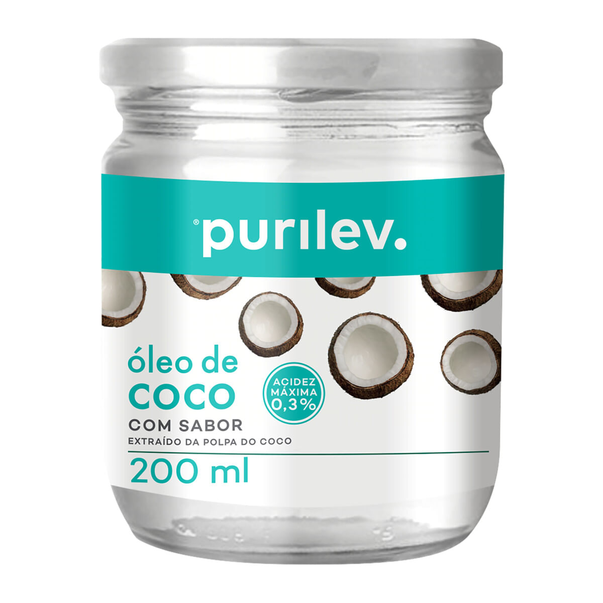 Óleo de Coco Purilev com Sabor 200ml
