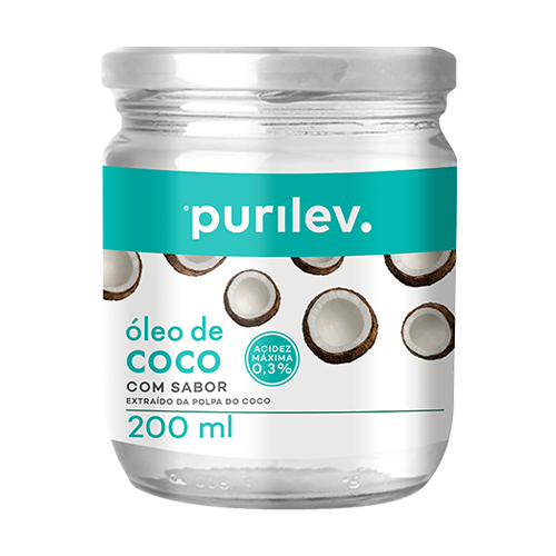 Óleo de Coco Purilev com Sabor 200ml