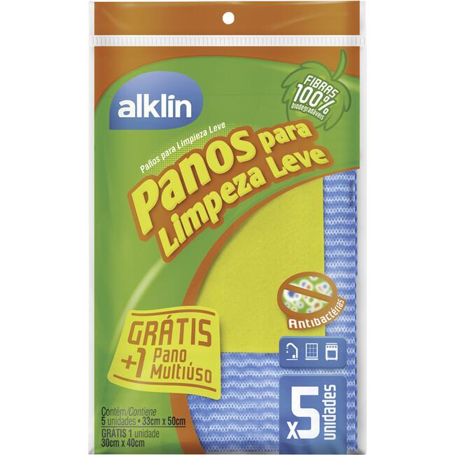 Pano de Limpeza Azul Alklin Gts 1 Pano Mult 5un