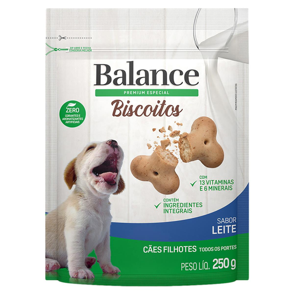 Biscoito para Cães Balance 250g - Filhote - Leite