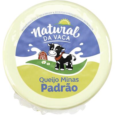 Queijo Minas Natural da Vaca Padrão Preço por quilo na peça
