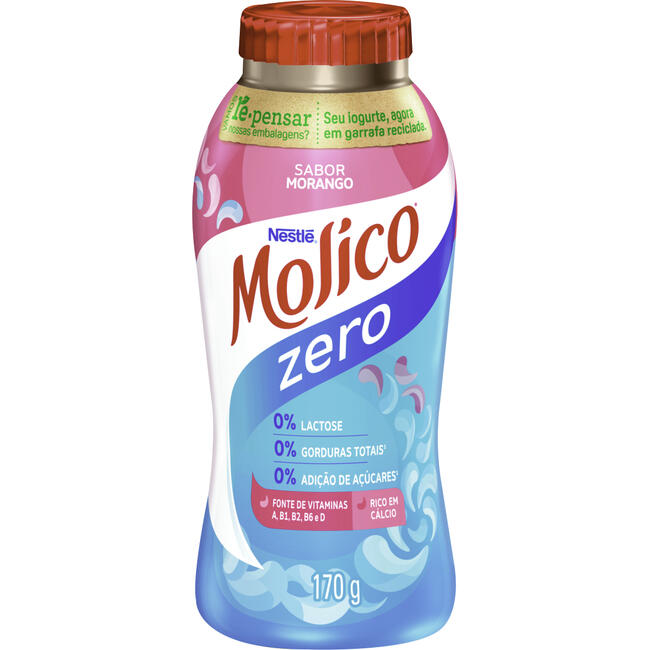 Iogurte Molico Zero Morango 170g