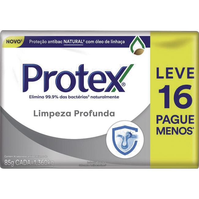Sabonete Protex Limpeza profunda 16x85g