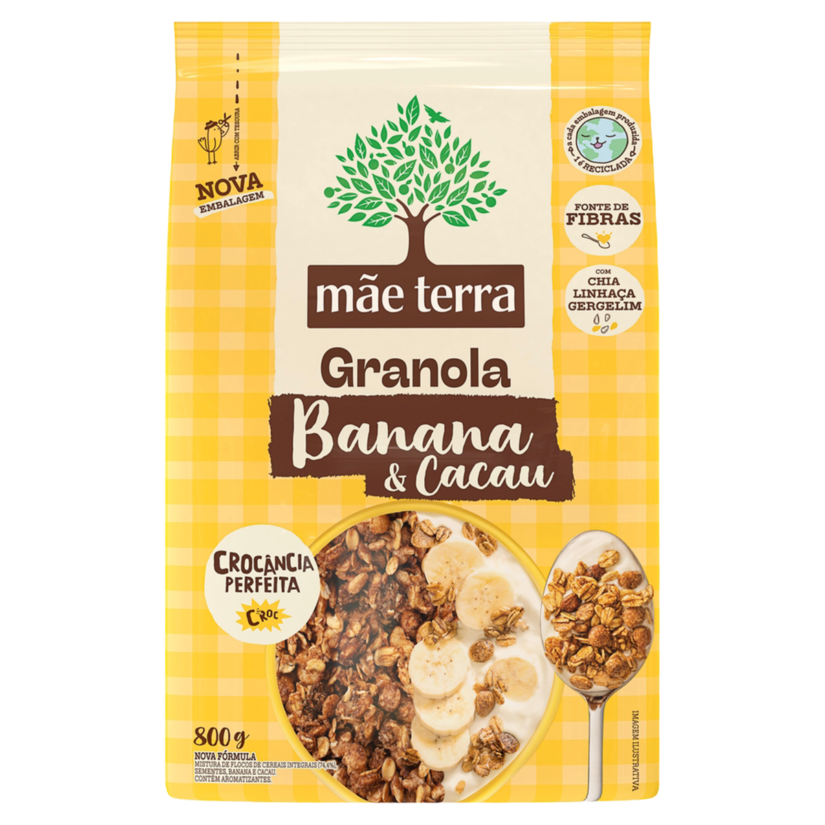 Granola Mãe Terra Banana e Cacau 800g