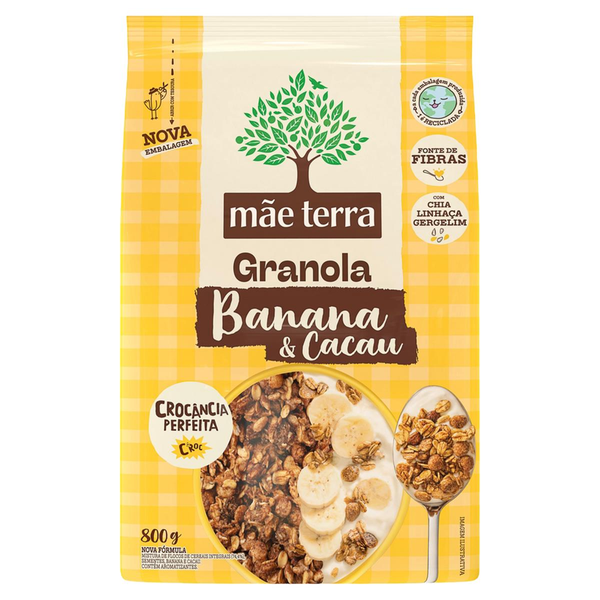 Granola Mãe Terra Banana e Cacau 800g
