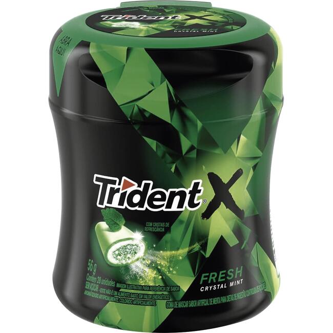 Chiclete Adams Trident Menta 56g