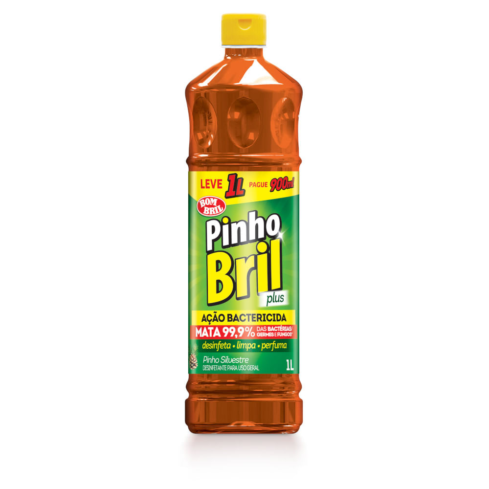 Desinfetante Pinho Silvestre Pinho Bril Plus Squeeze Leve 1l Pague 900ml