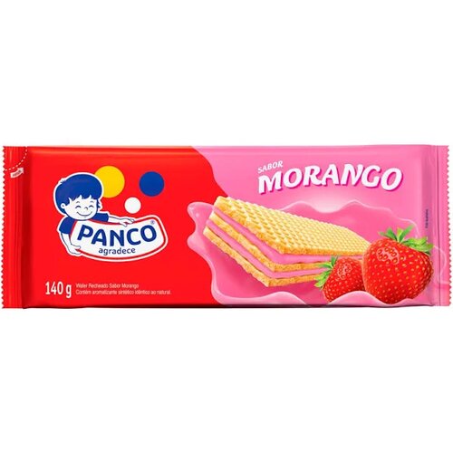 Biscoito Wafer Panco Morango 112g