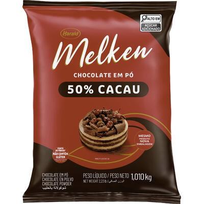 Chocolate em Pó Harald Melken 50% Cacau 1,010kg