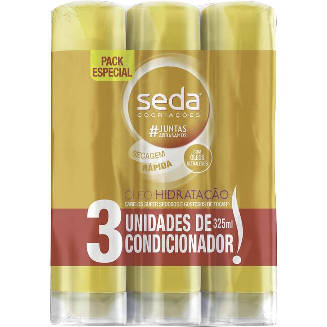 Kit Condicionador Seda Óleo hidratação 3x325ml
