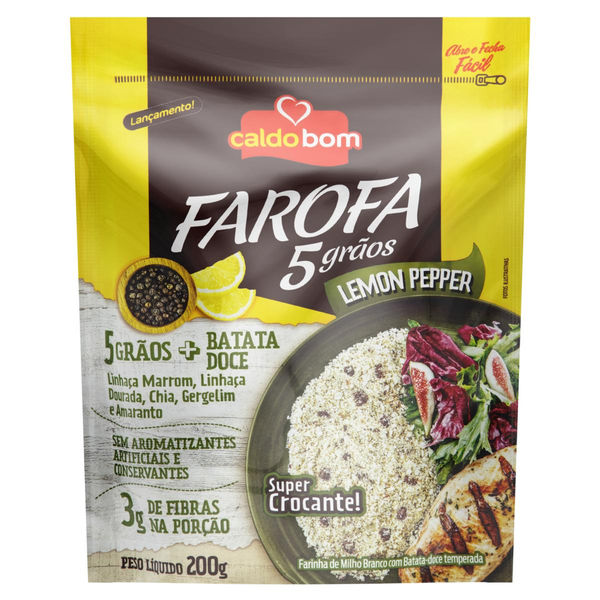 Farofa Caldo Bom 200g - Lemon Pepper